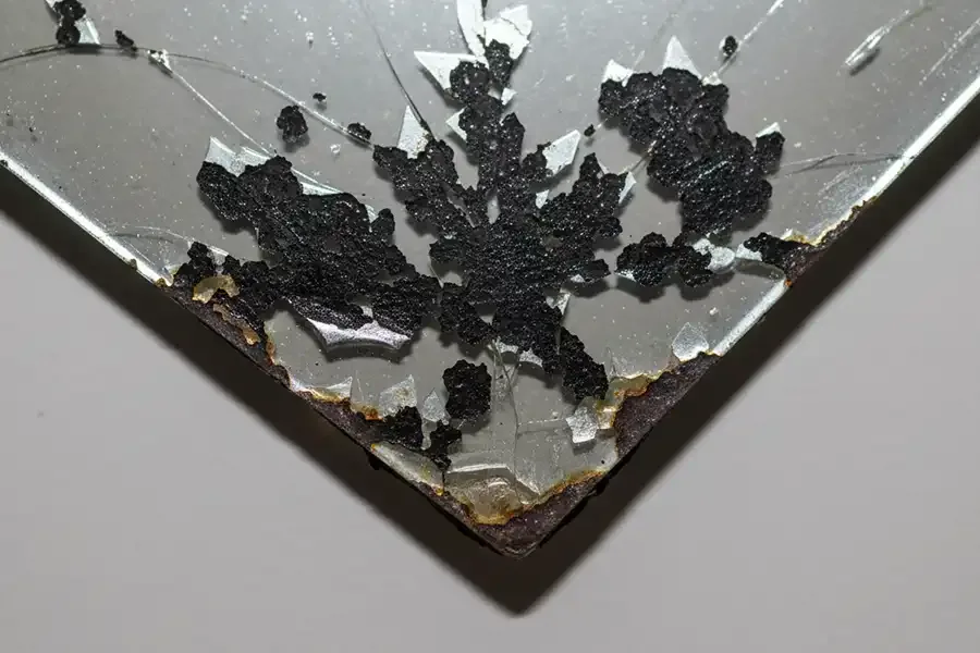 mirror backing corrosion