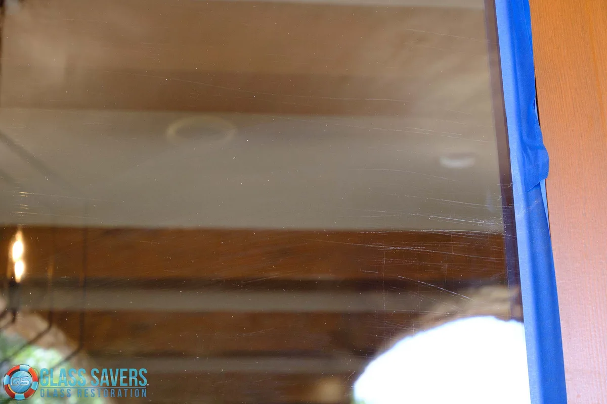 scratched glass