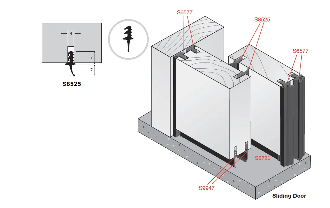 sliding door side fin seal
