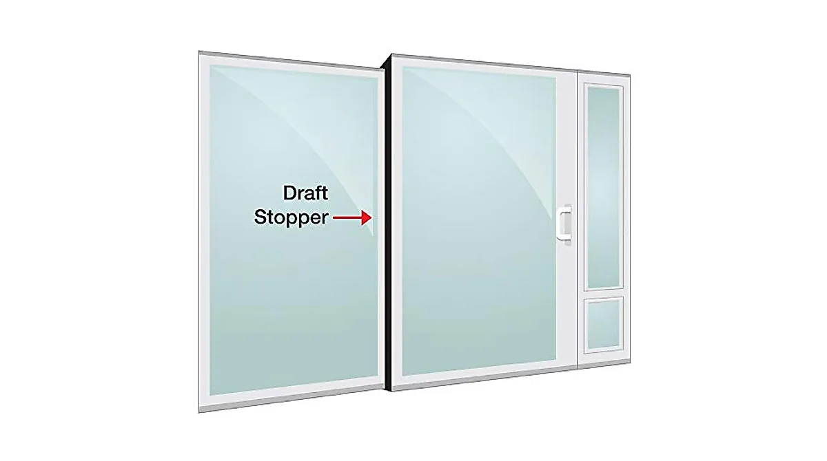 sliding glass door draft test