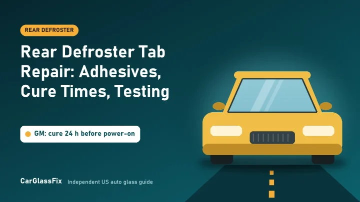 Rear Defroster Tab Repair: Adhesives, Cure Times, Testing